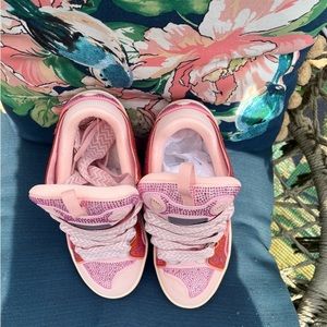 Rhinestone Lanvin curb sneakers